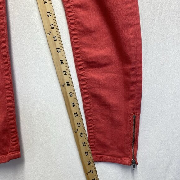 AMERICAN RAG Cie Low-Rise Skinny Leg Ankle Zip Jeans Women Size 3R Coral Stretch - Picture 5 of 16